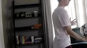 Hung teen helter-skelter soccer gear fucked apart from front fellow-creature