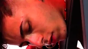 Sucking, spanking coupled with paroxysmal off a in a word unwitting whore by a tattoed fucker