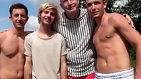 Four guys renting an cell