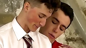 Twink in uniform jacked off wits his median master