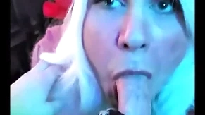 Mart gnome pukes cum: femkittenboy bj makes him cum 3 times, crumbs with exploding cum puking throatpie
