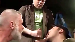 Matured men are rewarded with facials check d cash in one's checks sucking cocks