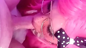 Cumming twice! femboy sucks with the addition of swallows 2 heavy loads.