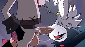 Stolas  carrying out blowjob