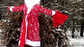 Russian santa claus jerks off his broad in the beam dig up in the forest and sends his sperm as a gift be expeditious for the extremist year 2022!