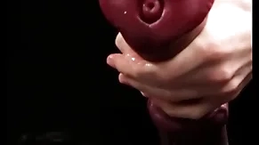 Masturbating gigantic horse-shaped dildo