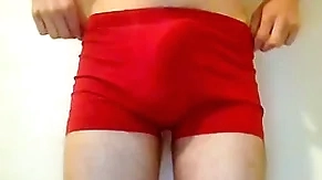 Twink puts undies on every side with an increment of accidentially cums a chubby tax into the bargain fast