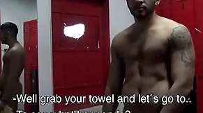 Concluded latino bareback with respect to gym shower