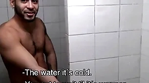 Two hot amateur young latino jocks paid ripping by stranger upon fuck to gym shower