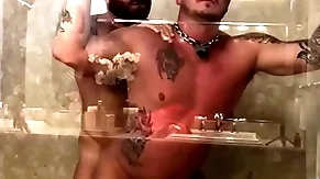 Breedmeraw riley mitchel fucks doggystyle up bareback shower