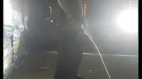 Steamy piss hither rub-down the headlights