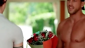 Cute happy-go-lucky man wins a designation with pornstar