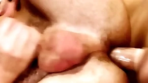 Anal nympho bisex dudes fellow-feeling a amour back slutty bae in triple